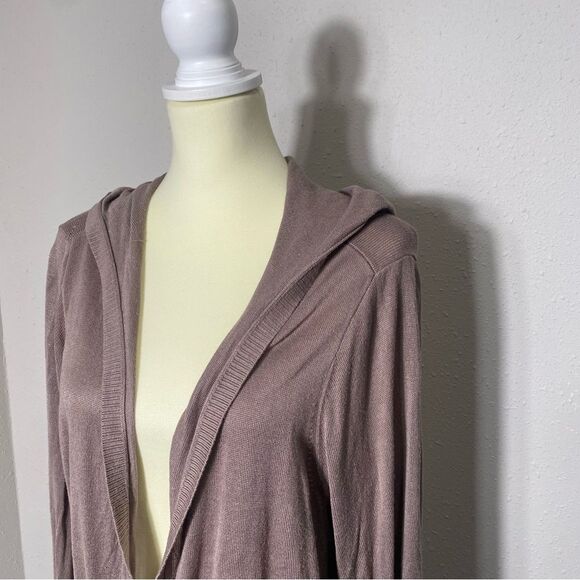 Torrid Plus Size Hooded Anorak Open Front Brown Cardigan Women's Size 2X - Picture 15 of 16